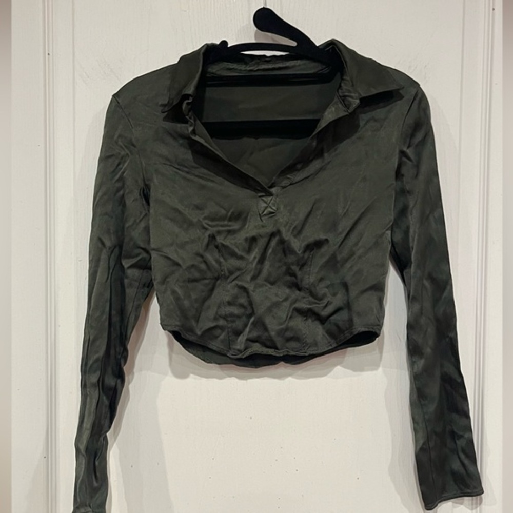 Zara cropped blouse